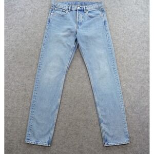 Arket Jeans Mens  29 Blue Park Organic Cotton Denim Straight Leg Pants